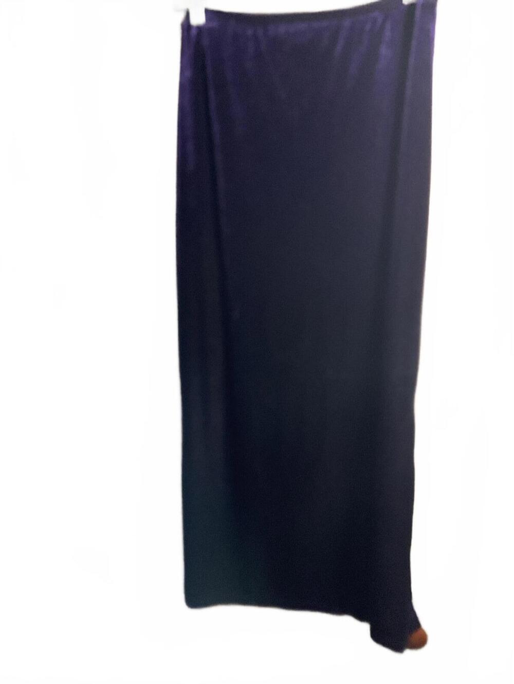 Impressions Vintage Elegant Deep Purple Velvet Maxi Skirt Medium